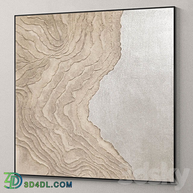 Plaster two square photo frames 34 3D Models