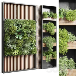 Vertical garden stand 15 wall decor with shelves for the library and closet or showcase corona Fitowall 3D Models 