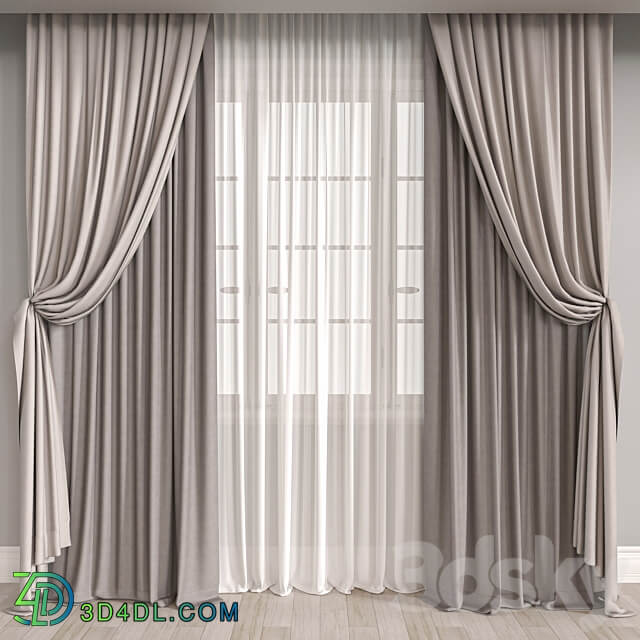 curtain m016 3D Models