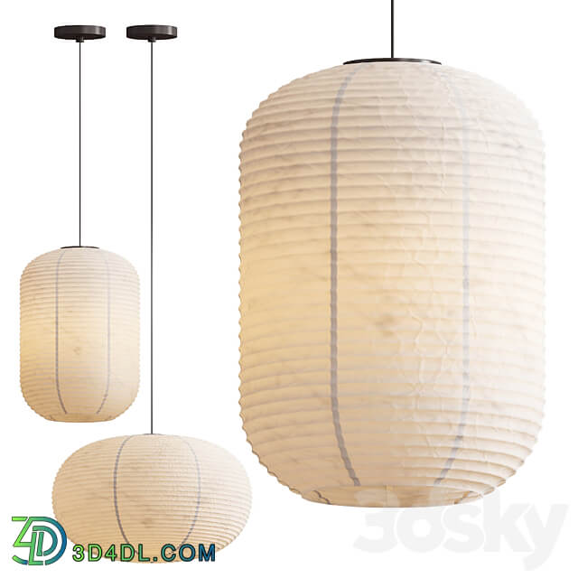 Paper Shade Pendants Pendant light 3D Models