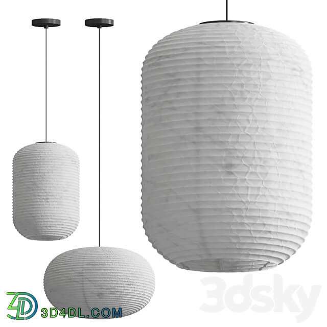 Paper Shade Pendants Pendant light 3D Models