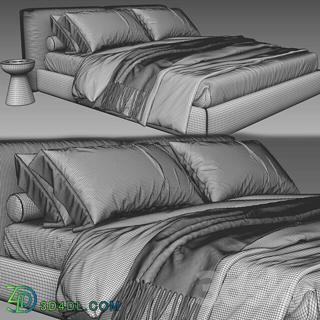 Bed Asolo Flexform Bed 3D Models