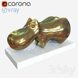 Other decorative objects Jonathan Adler Brass Hippo 