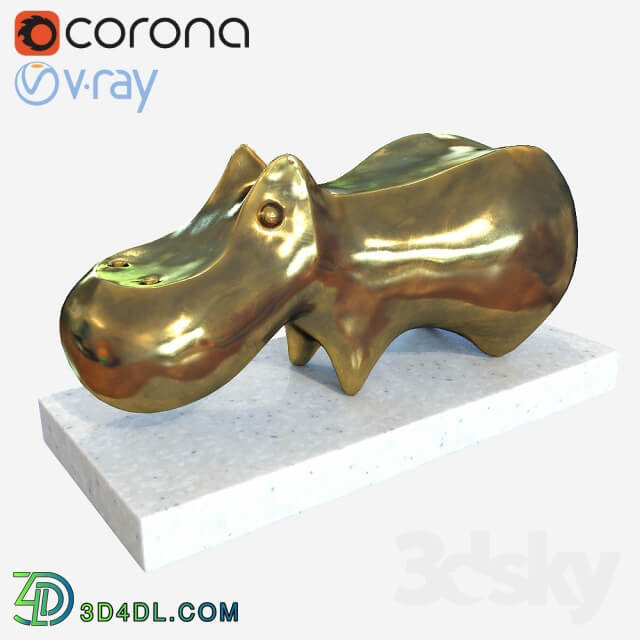 Other decorative objects Jonathan Adler Brass Hippo