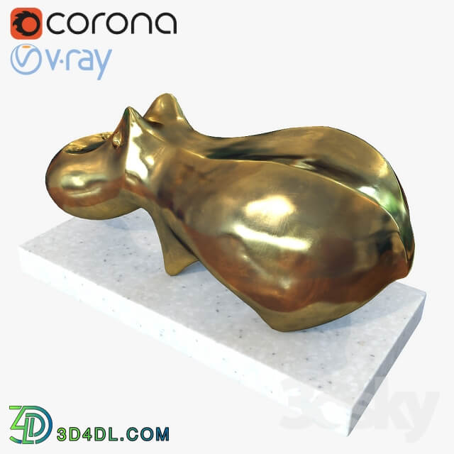 Other decorative objects Jonathan Adler Brass Hippo