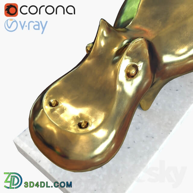 Other decorative objects Jonathan Adler Brass Hippo