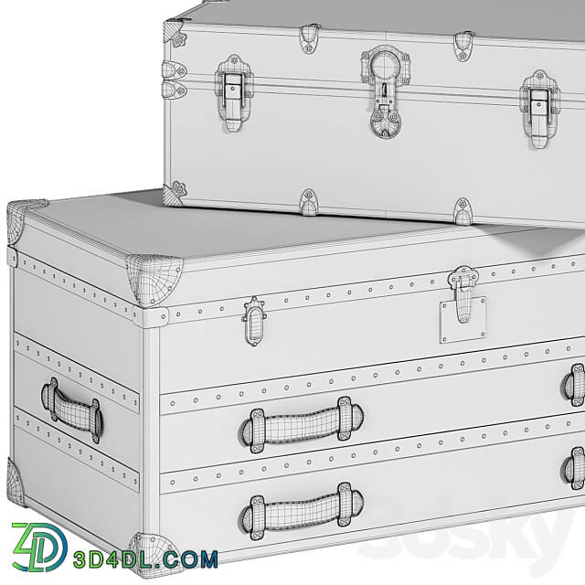 Leather trunks 3D Models