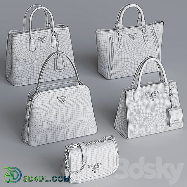 Bag set 9. Prada collection 2 Other decorative objects 3D Models