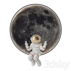 Astronaut Wall Light 3D Models 