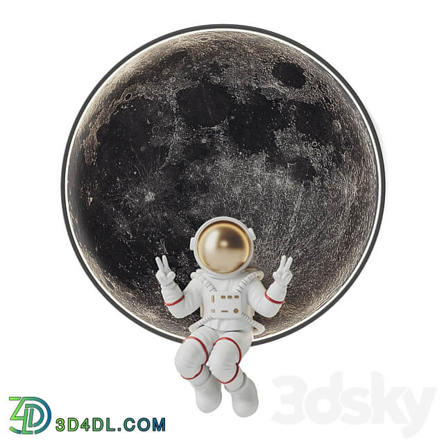 Astronaut Wall Light 3D Models