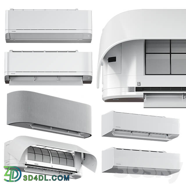 Air conditioners Toshiba HAORI TKVG Shorai Edge 3D Models