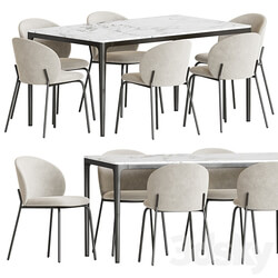 Dining Set 168 Table Chair 3D Models 