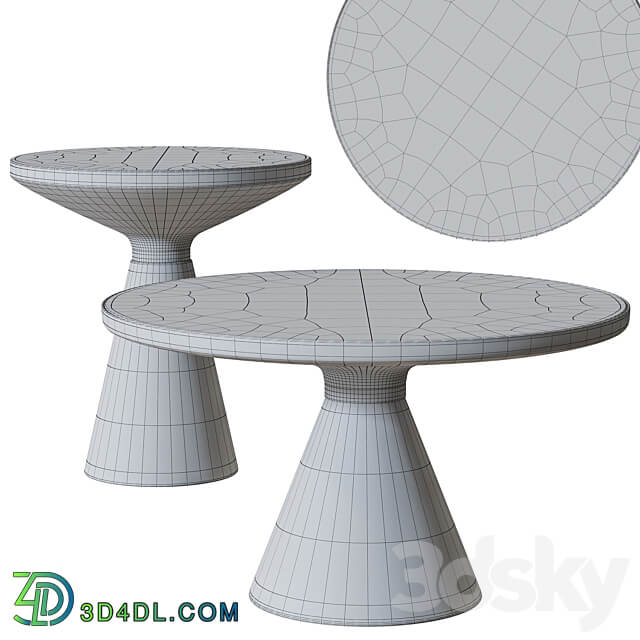 Vaso Wood Coffee table by Cosmo 3D Models