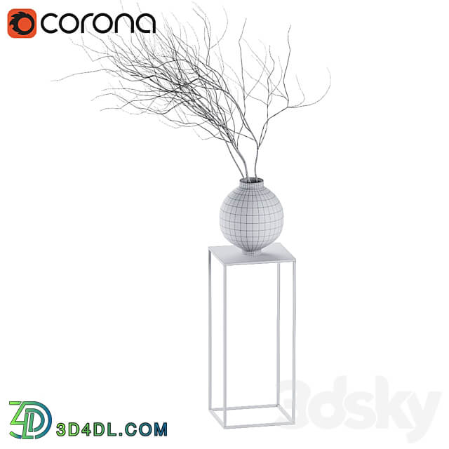 decorative dry plant 3D Models