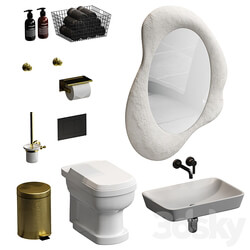 Bathroom accessories set 3D Models 