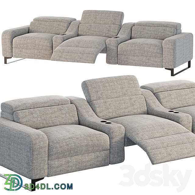 Cinema Lory Theater Sofa by Braccisofas 3D Models