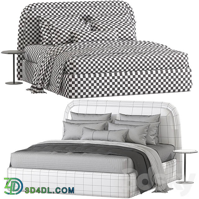 Double bed 77. Bed 3D Models