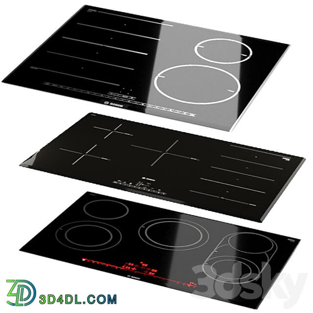 Bosch hobs set 3D Models