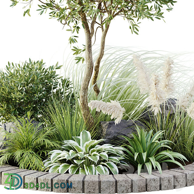 outdoor plant set 05 3D Models