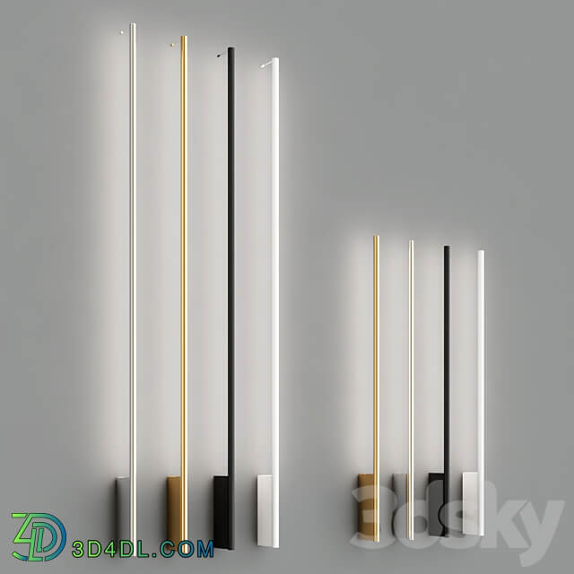 Hilow Line Wall Lamp by Panzeri 3D Models