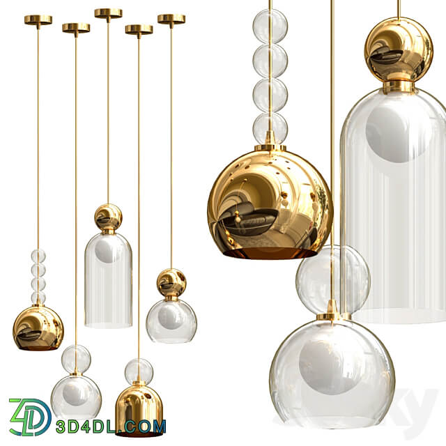 Memoria Pendants by Dima Loginoff Pendant light 3D Models