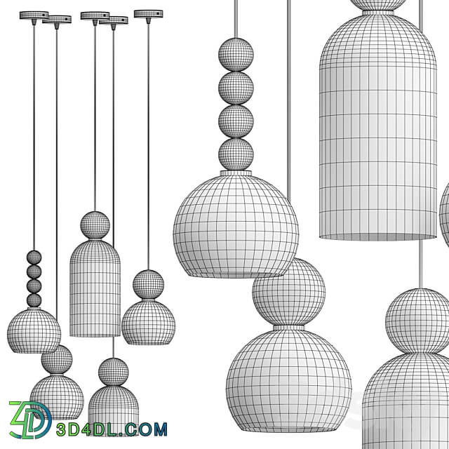 Memoria Pendants by Dima Loginoff Pendant light 3D Models