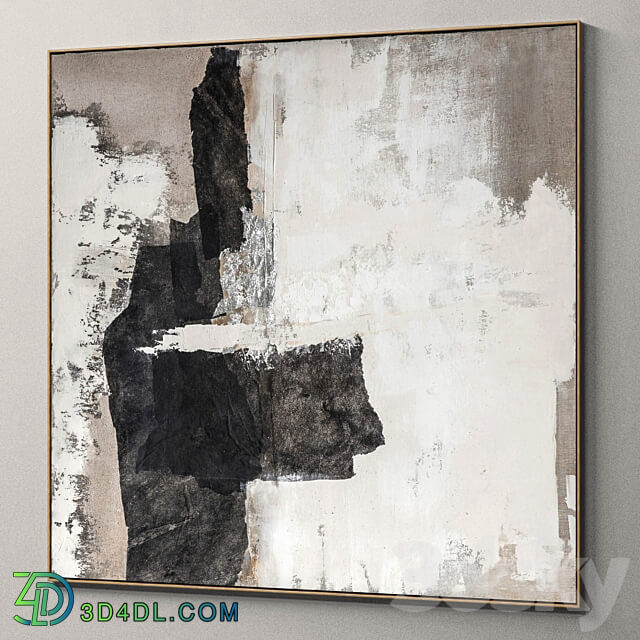 Plaster two square photo frames 46 3D Models