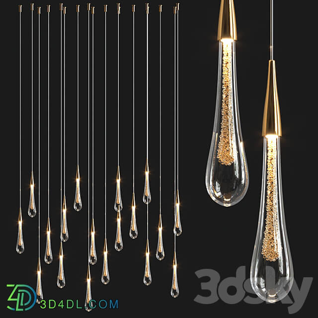 Stylish Modern Drop Pendant Pendant light 3D Models