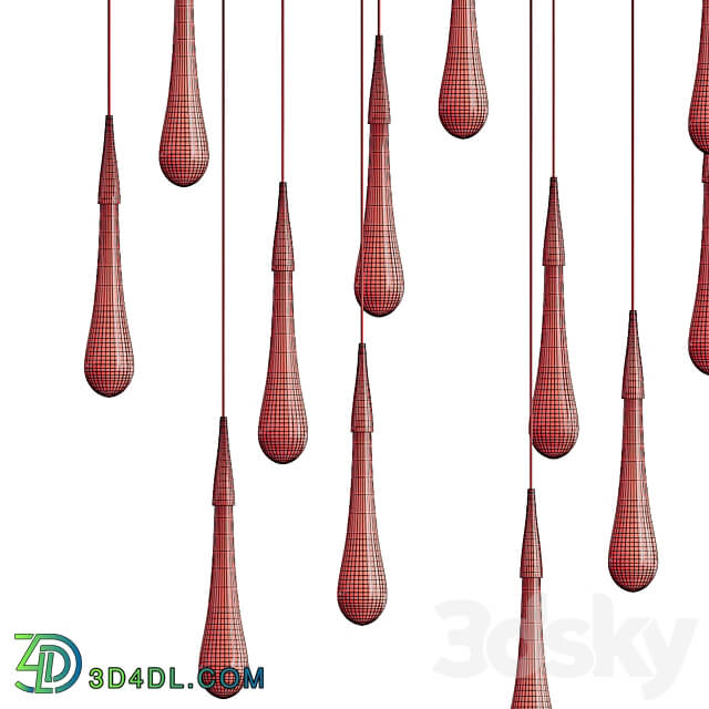 Stylish Modern Drop Pendant Pendant light 3D Models