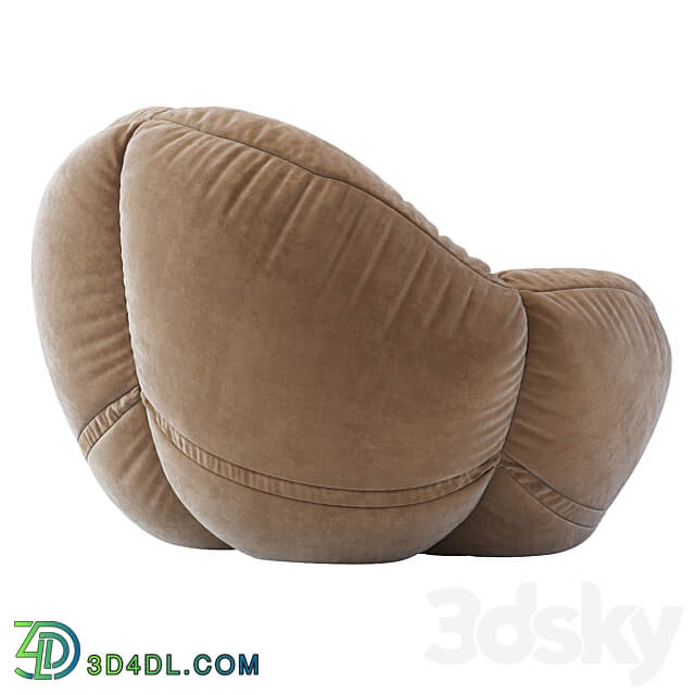 Cloth Bean Bag Chair 3D Models