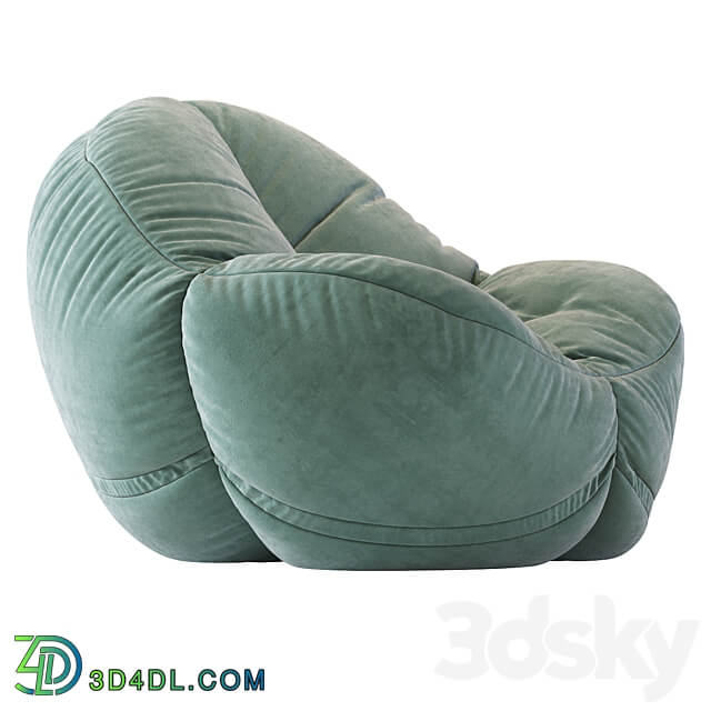 Cloth Bean Bag Chair 3D Models