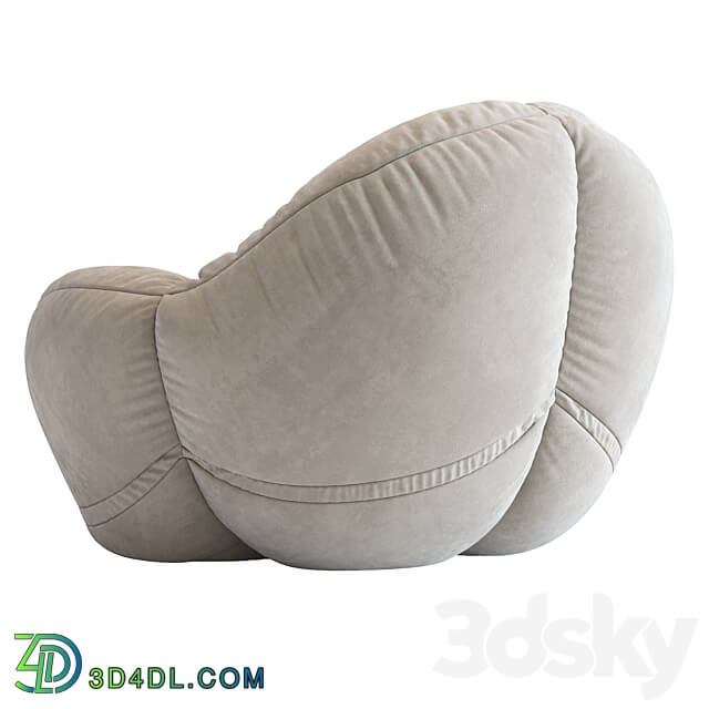 Cloth Bean Bag Chair 3D Models