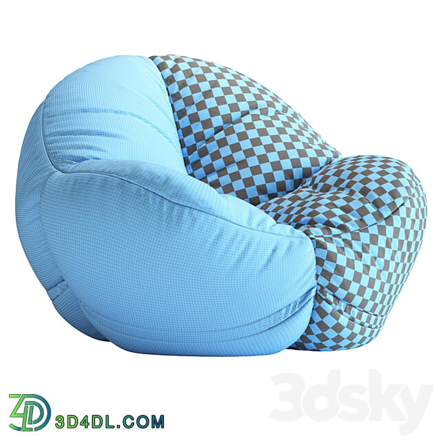 Cloth Bean Bag Chair 3D Models