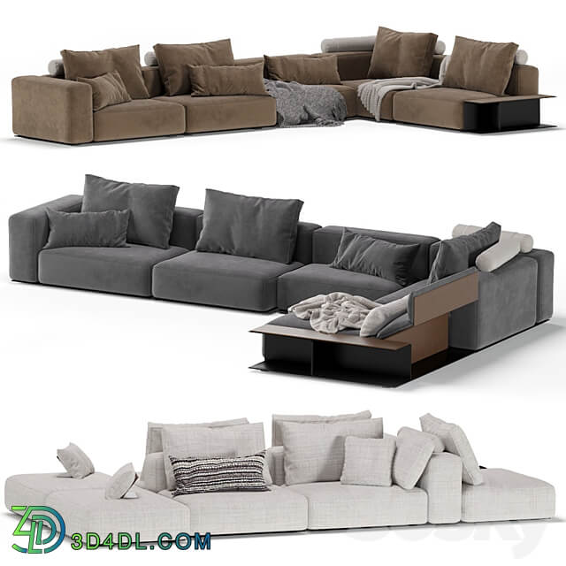 Westside Sofa Poliform 3 Version 3D Models