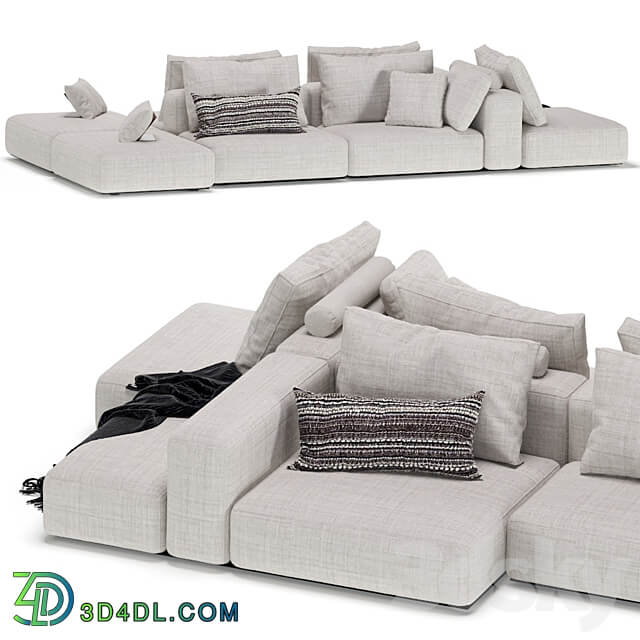 Westside Sofa Poliform 3 Version 3D Models