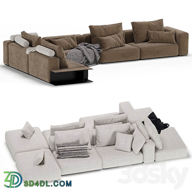 Westside Sofa Poliform 3 Version 3D Models