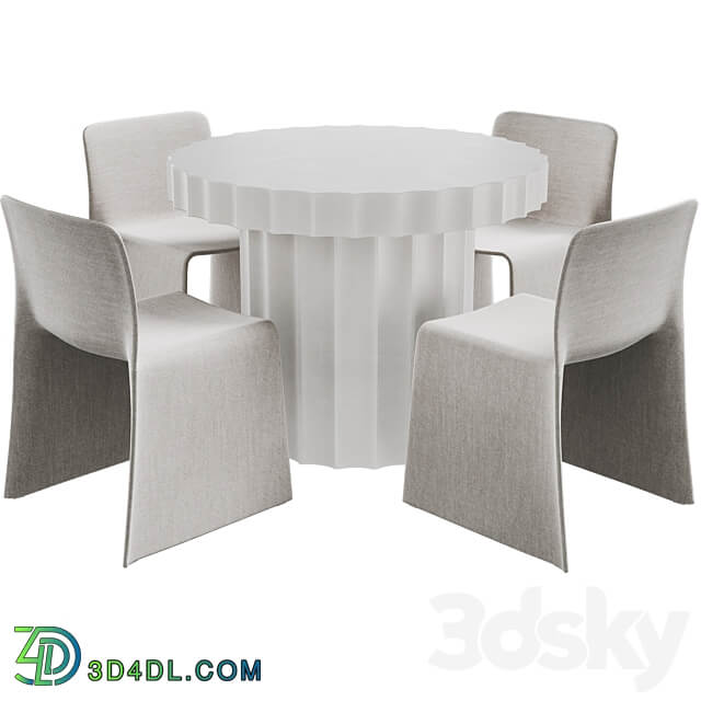 Ripple table Glove Table Chair 3D Models