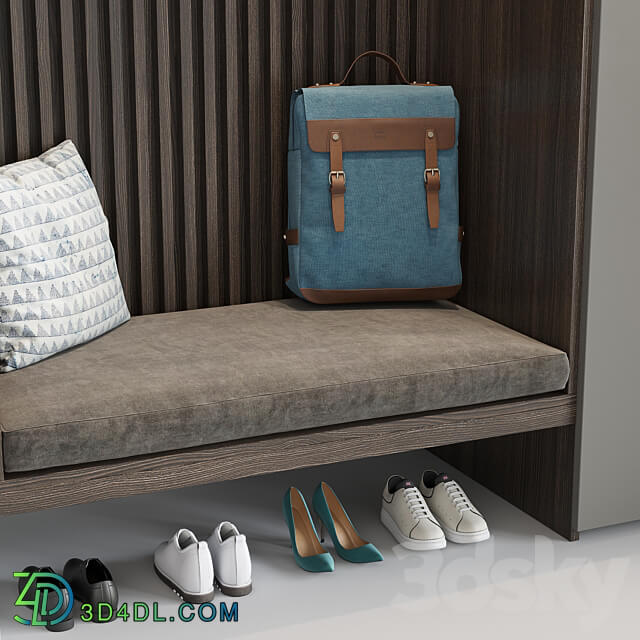 Hallway furniture 15 Wardrobe Display cabinets 3D Models