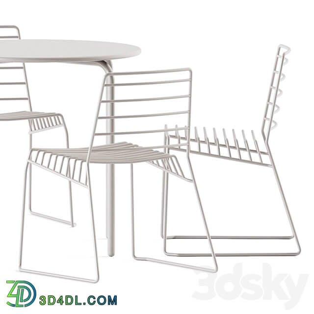 Easy Table by Connubia and B Line Park Chair Garden furniture Table Chair 3D Models