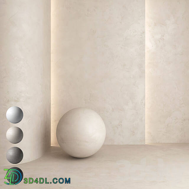 Decorative plaster 31 Stone 3D Models