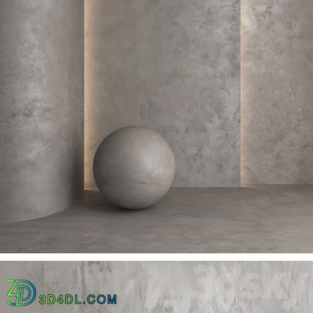 Decorative plaster 31 Stone 3D Models