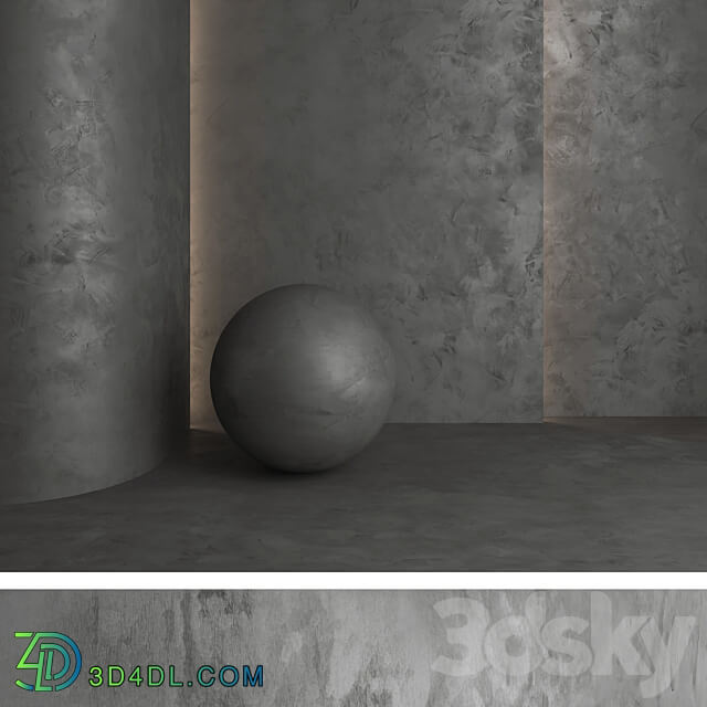 Decorative plaster 31 Stone 3D Models