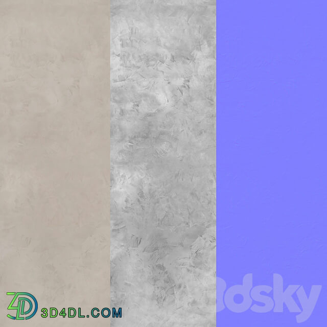 Decorative plaster 31 Stone 3D Models