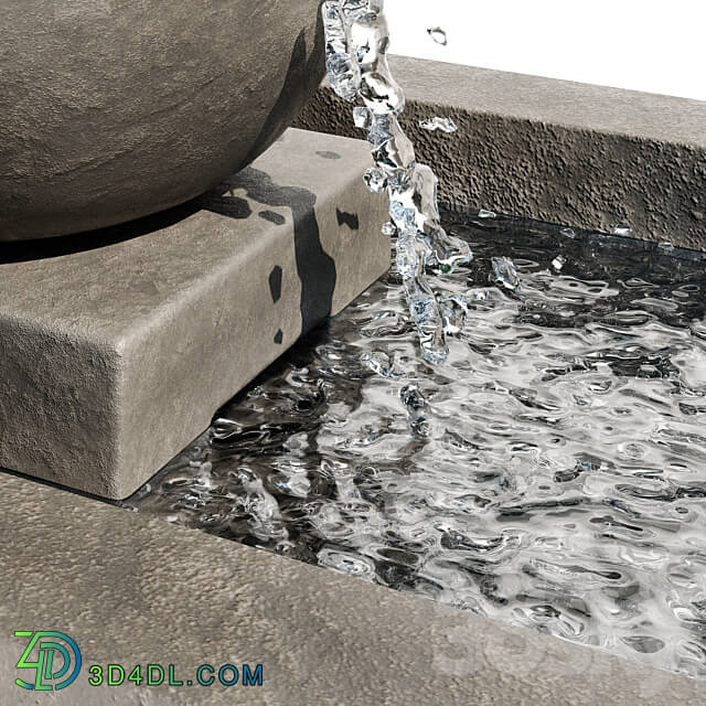 Genesis II Garden Water Fountain Urban environment 3D Models