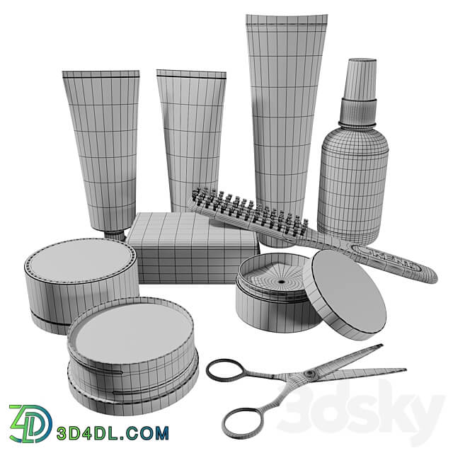 Barbershop set 3D Models