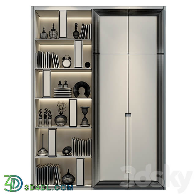 Furniture composition 527 Wardrobe Display cabinets 3D Models