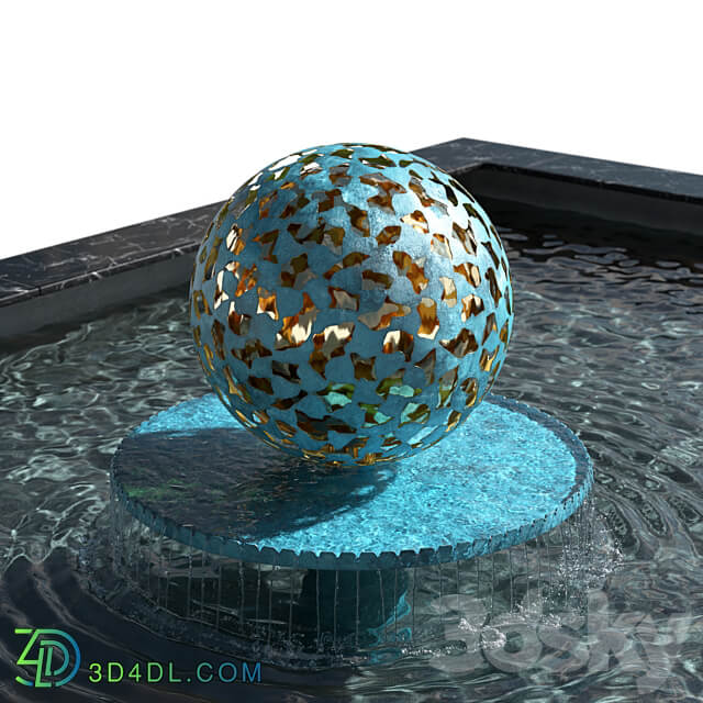 Fountain Water Mantle by David Harber Urban environment 3D Models