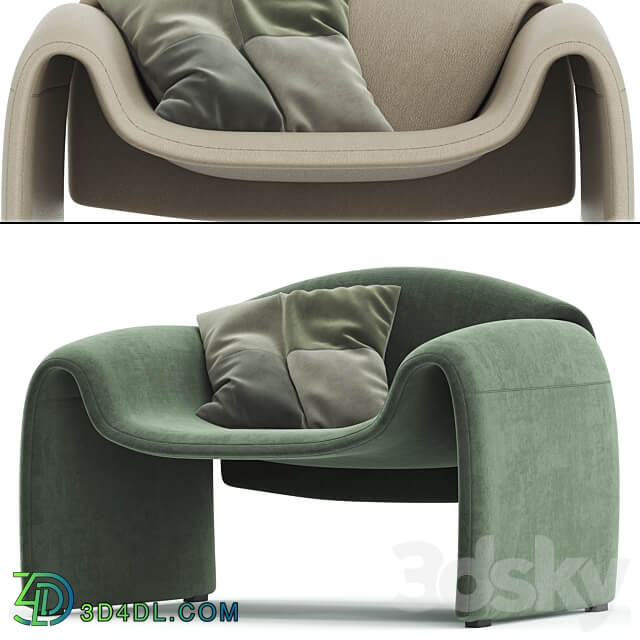 Le Club Armchair By Poliform 3D Models