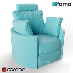 Fama Leather Moon Chair 