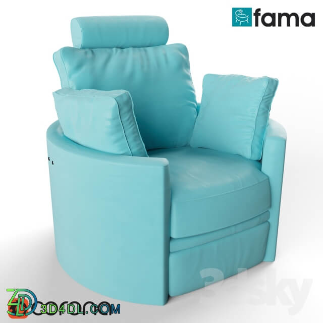 Fama Leather Moon Chair